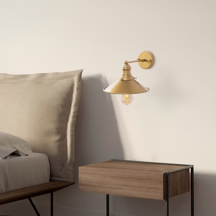 Opviq Conical - 12196 Lámpara de Pared Dorada
